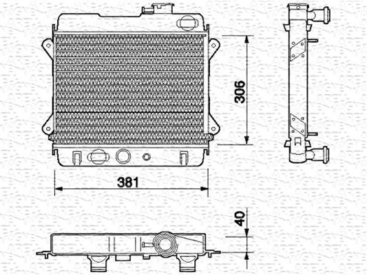 MAGNETI MARELLI radiatorius, variklio aušinimas 350213669000